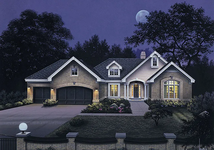 Full Rendering for House Plan #632542