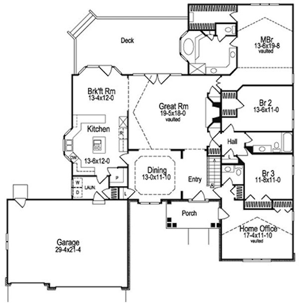 Main Floor Plan for House Plan #632542