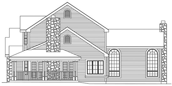 Right Elevation for House Plan #638282