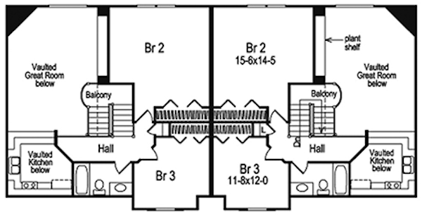 Second Floor Plan for House Plan #636892