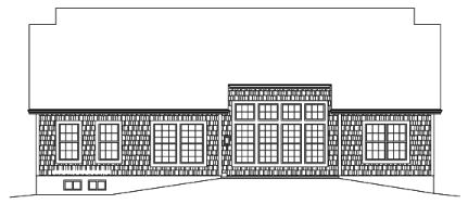 Rear Elevation for House Plan #633892