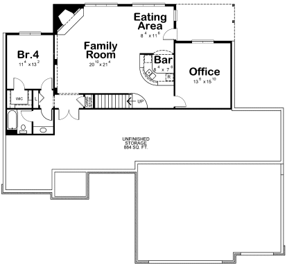 Basement Plan for House Plan #152024