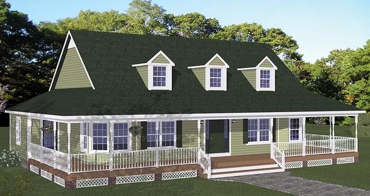 Full Rendering for House Plan #744071