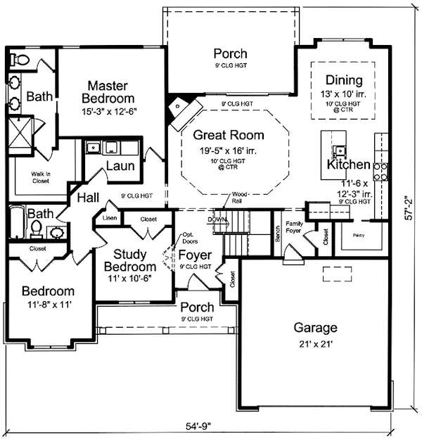 Main Floor Plan for House Plan #534181