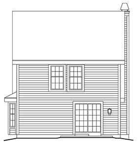 Rear Elevation for House Plan #639921
