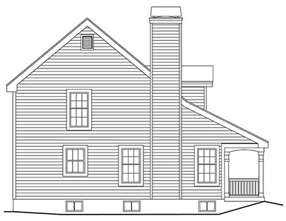 Left Elevation for House Plan #639921