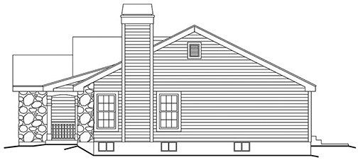 Right Elevation for House Plan #639612