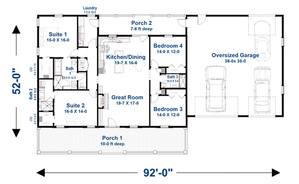 Main Floor Plan for House Plan #437902