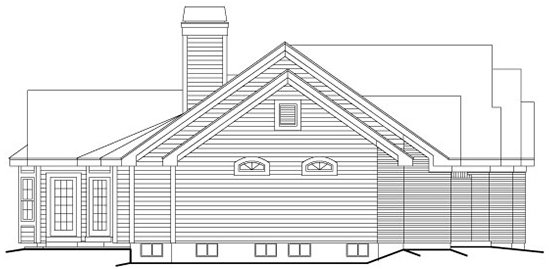 Left Elevation for House Plan #635962