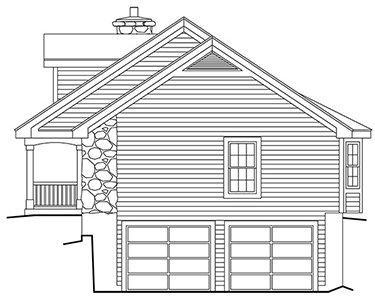 Right Elevation for House Plan #639551