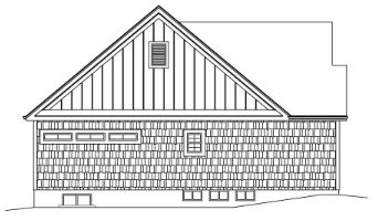 Left Elevation for House Plan #633302