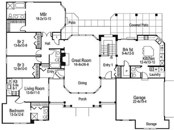 Main Floor Plan for House Plan #630242