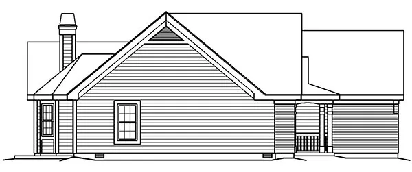 Left Elevation for House Plan #631471