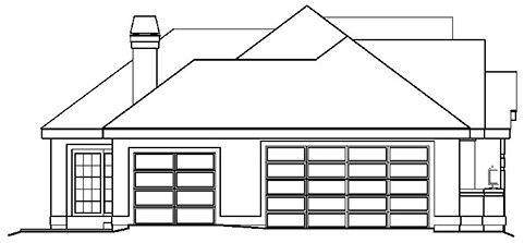 Left Elevation for House Plan #638491