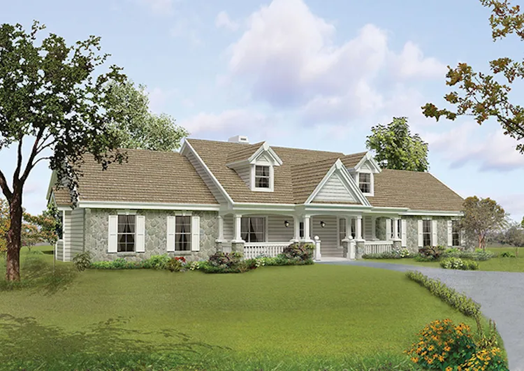 Full Rendering for House Plan #634181