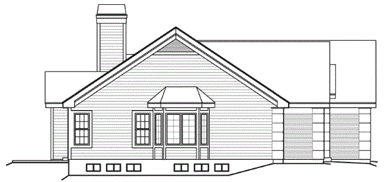 Left Elevation for House Plan #634512
