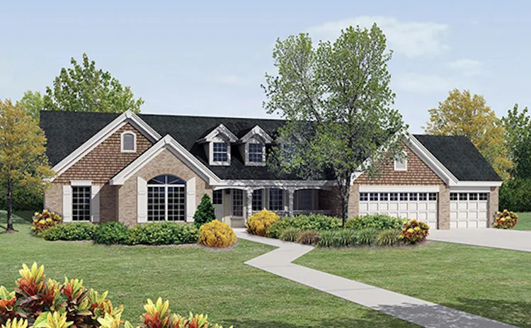 Full Rendering for House Plan #632232