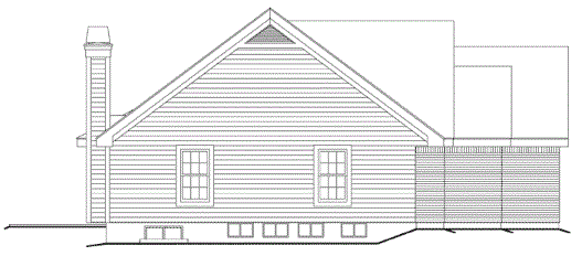 Left Elevation for House Plan #632232