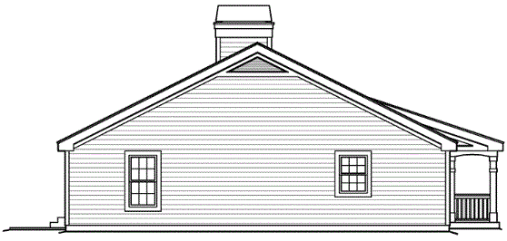 Left Elevation for House Plan #631711