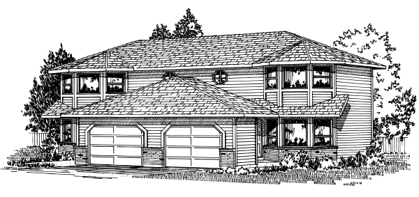Full Rendering for House Plan #201154