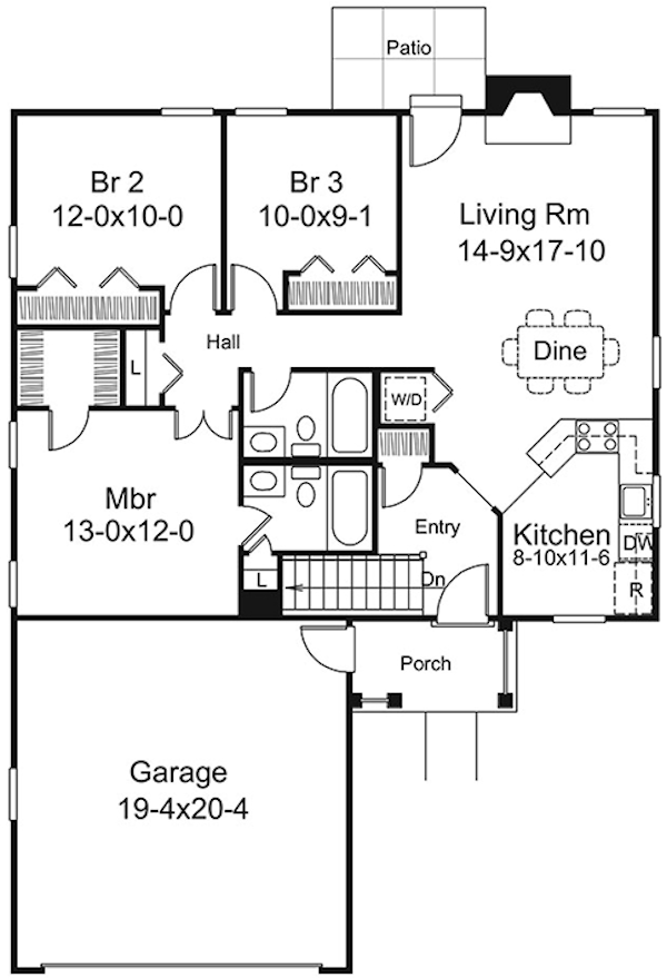 Main Floor Plan for House Plan #631411