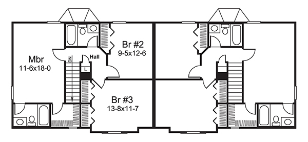 Second Floor Plan for House Plan #632116