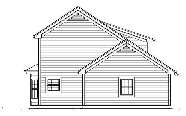 Left Elevation for House Plan #632981
