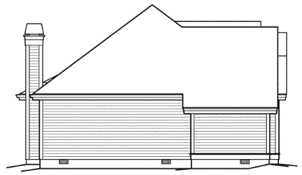 Left Elevation for House Plan #639651