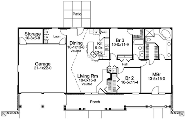 Main Floor Plan for House Plan #630151