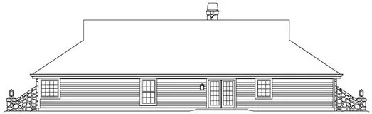 Rear Elevation for House Plan #630151