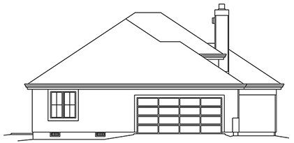 Left Elevation for House Plan #632702