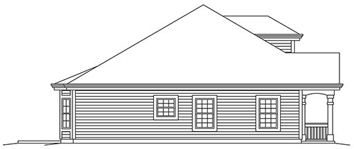 Left Elevation for House Plan #638002