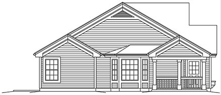 Left Elevation for House Plan #630302