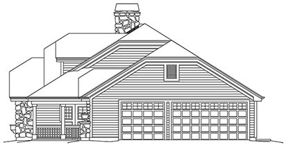 Right Elevation for House Plan #635191