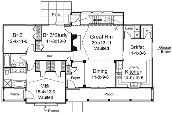Main Floor Plan for House Plan #637761