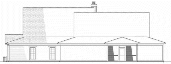 Rear Elevation for House Plan #317343