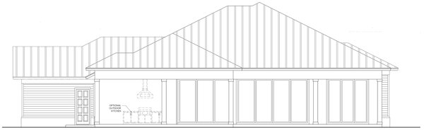 Rear Elevation for House Plan #770313