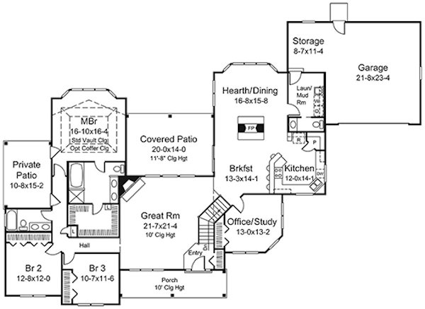 Main Floor Plan for House Plan #637842