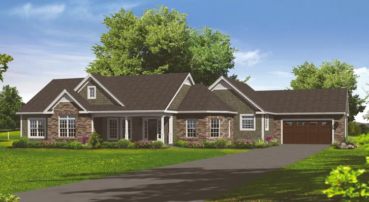 Full Rendering for House Plan #638842