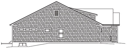 Left Elevation for House Plan #632671