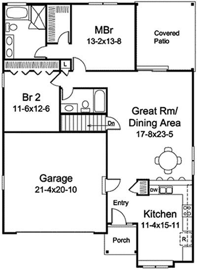 Main Floor Plan for House Plan #637631