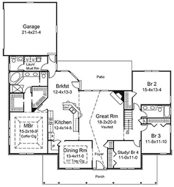 Main Floor Plan for House Plan #633932