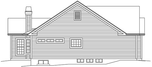 Left Elevation for House Plan #630281