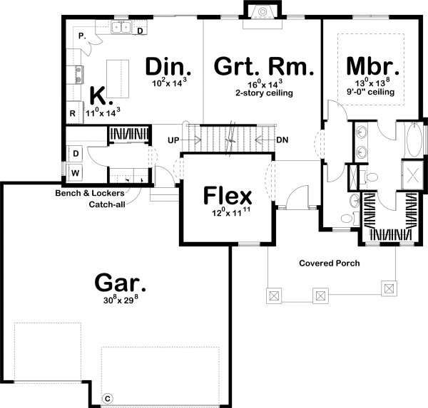 Main Floor Plan for House Plan #707491