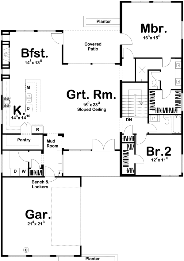 Main Floor Plan for House Plan #700981