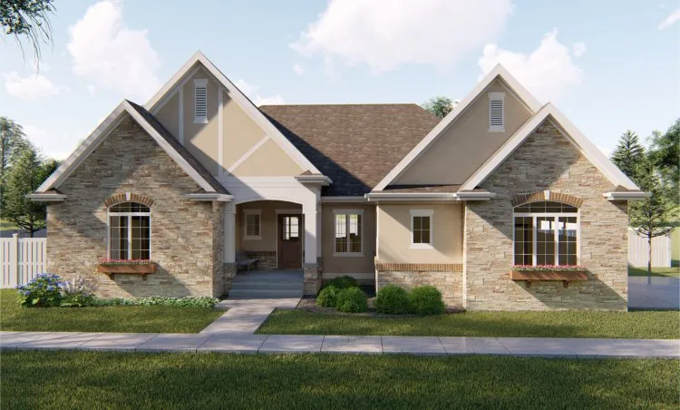 Full Rendering for House Plan #703912