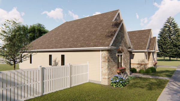 Left Elevation for House Plan #703912