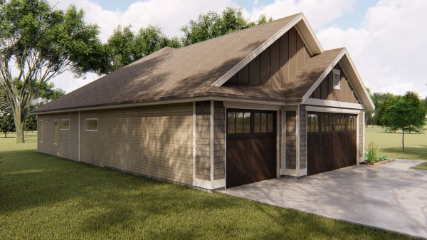 Left Elevation for House Plan #702391