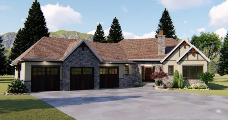 Full Rendering for House Plan #704091