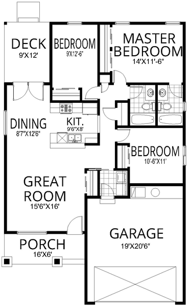 Main Floor Plan for House Plan #800421